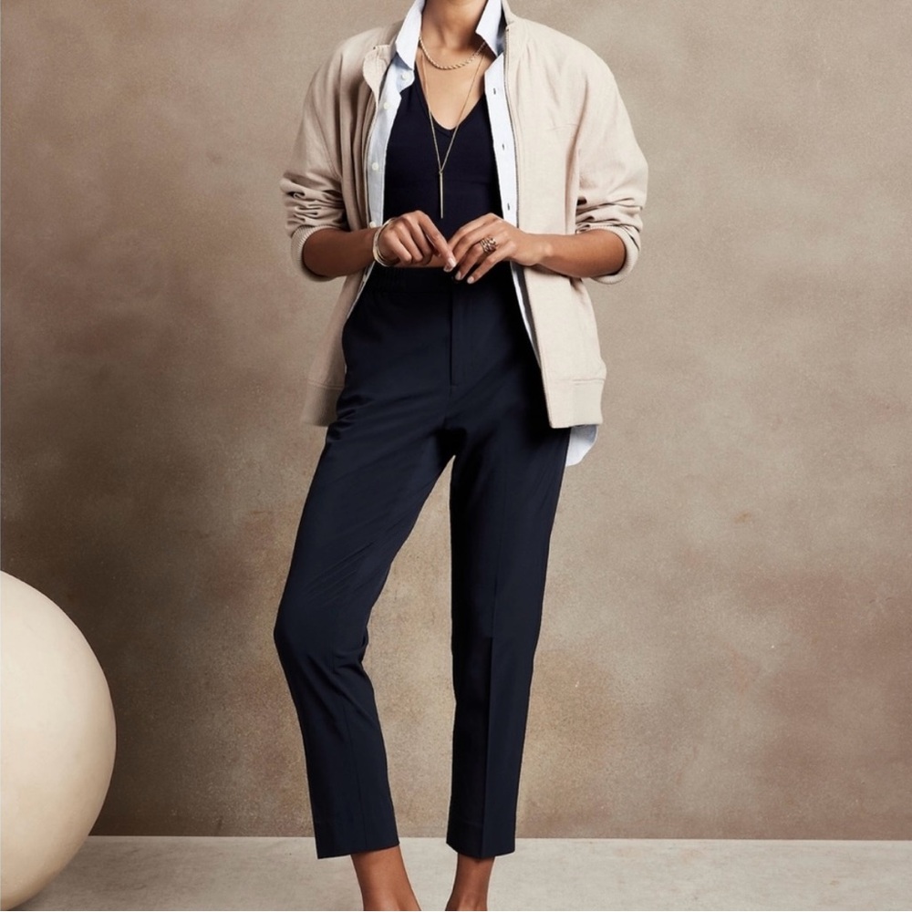 Banana republic airstretch high rise tapered pant